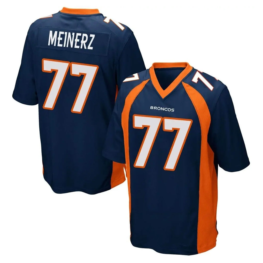 D.Broncos #77 Quinn Meinerz Player Navy Game Ddoa Stitched Jerseys