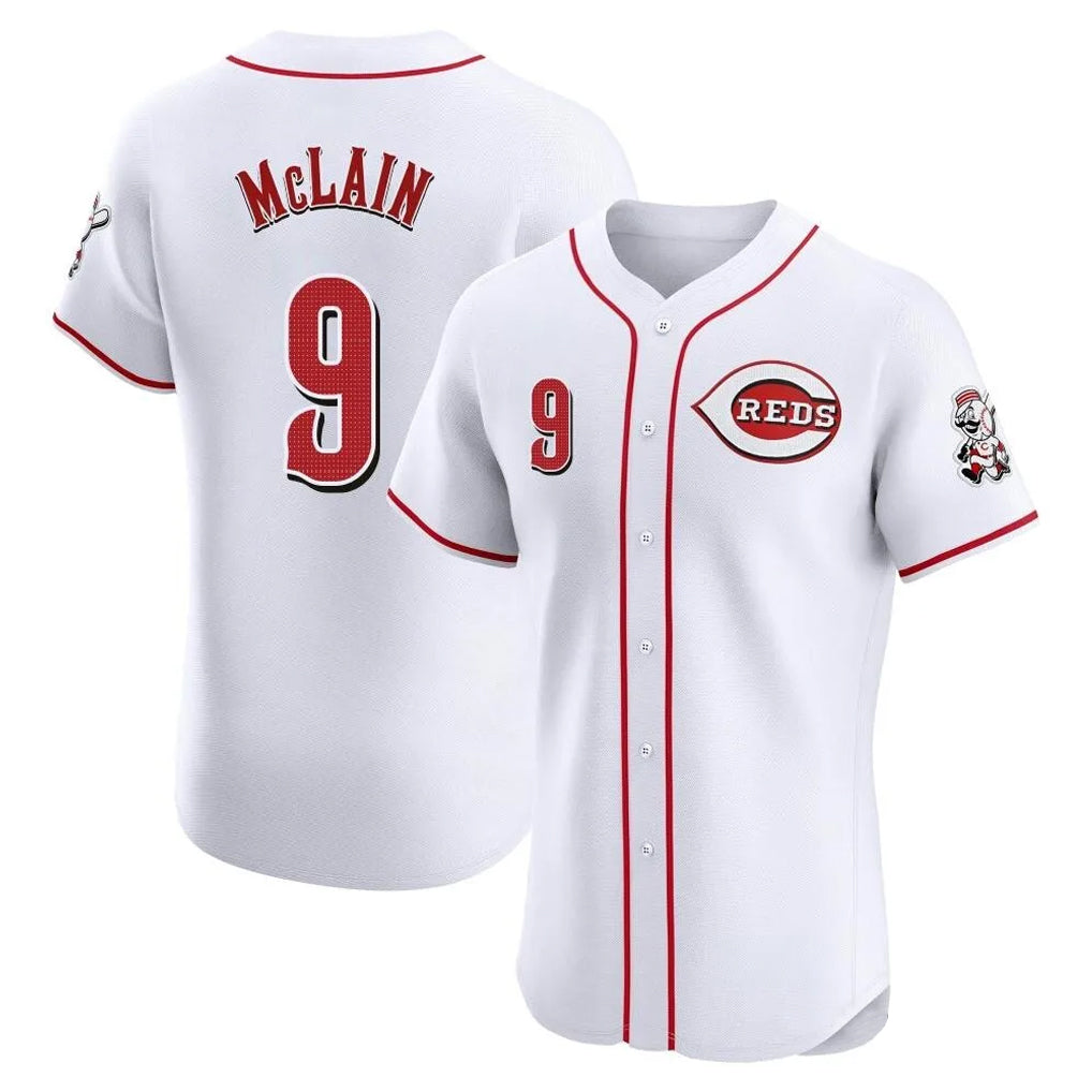 C.Reds #9 Matt McLain Player White Limited Elite Home Ddoa Stitched Jerseys