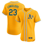 Athletics #23 Shea Langeliers Player Gold Limited Elite Home Game Ddoa Stitched Jerseys