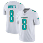 M.Dolphins #8 JuJu Brents Player White Limited Vapor Untouchable Home Game Ddoa Stitched Jerseys