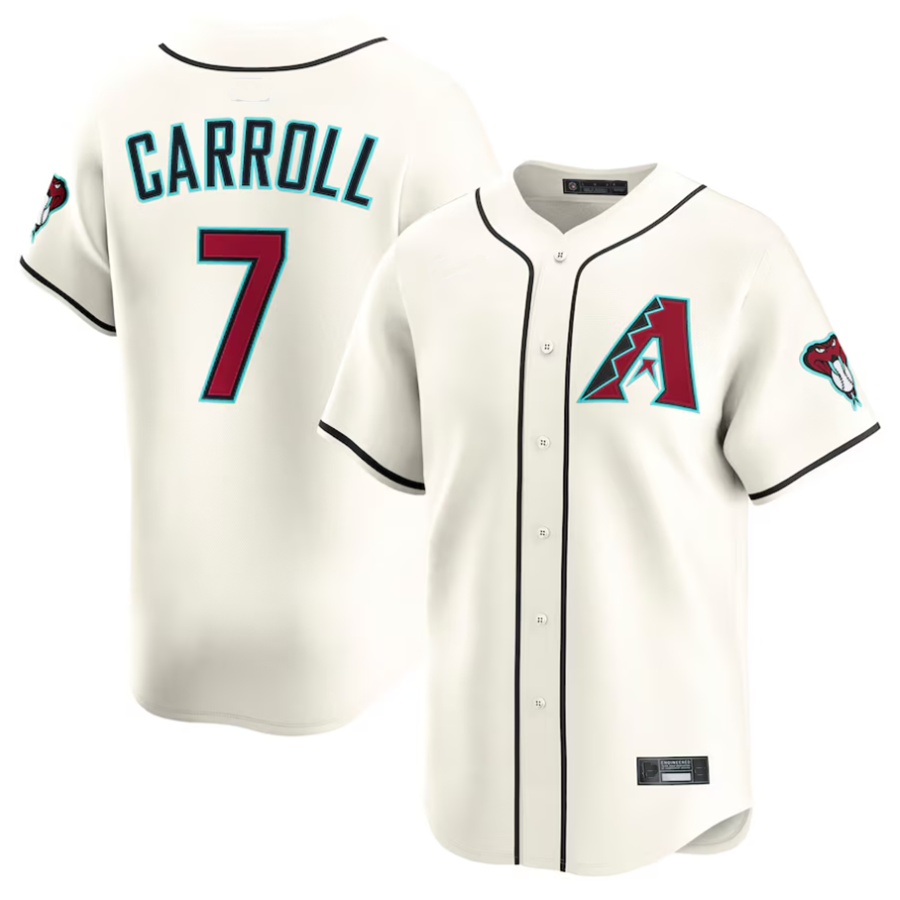 A.Diamondbacks #7 Corbin Carroll Player Cream Limited American Ddoa Stitched Jerseys
