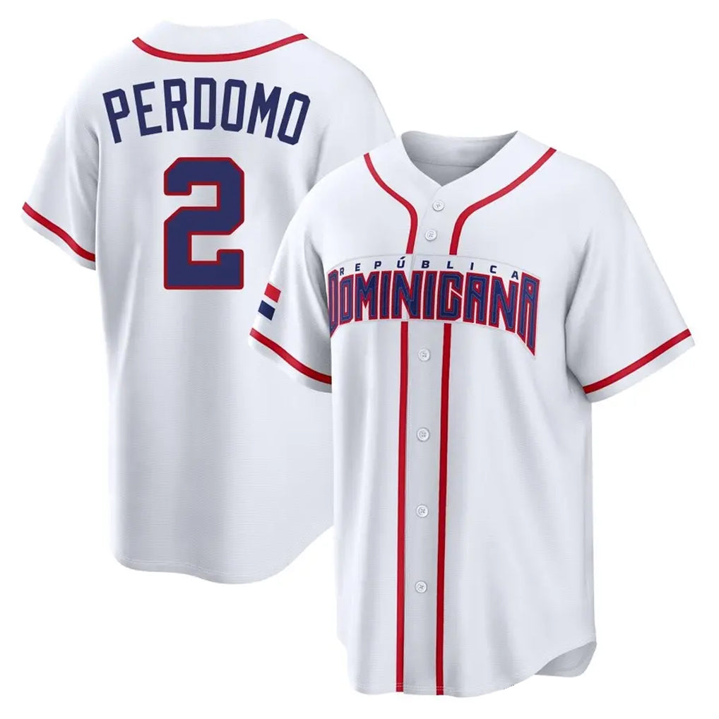 A.Diamondbacks #2 Geraldo Perdomo Player White 2026 World Classic Home Game Ddoa Stitched Jerseys