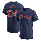 B.Red Sox #34 David Ortiz Player Navy Limited Elite Home Game Ddoa Stitched Jerseys