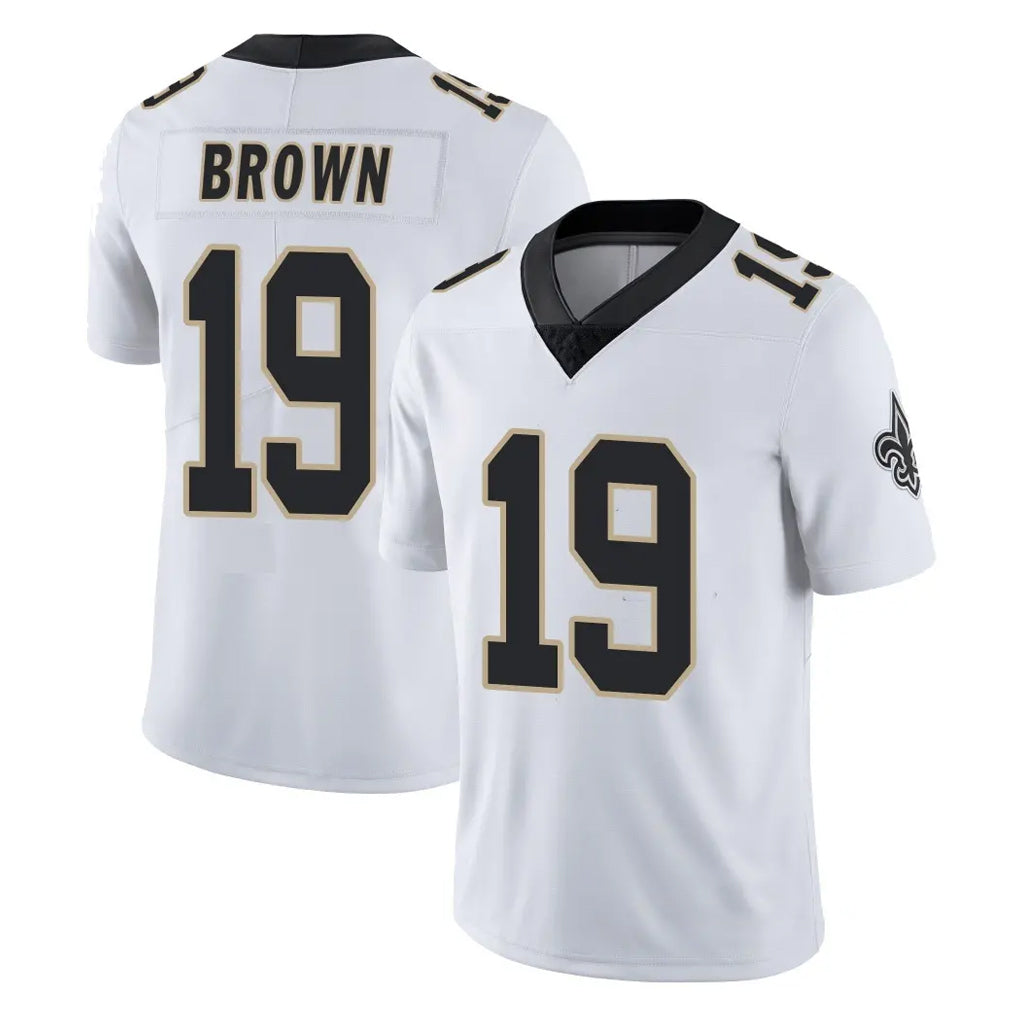 NO.Saints #19 Barion Brown Player White Limited Vapor Untouchable Home Game Ddoa Stitched Jerseys