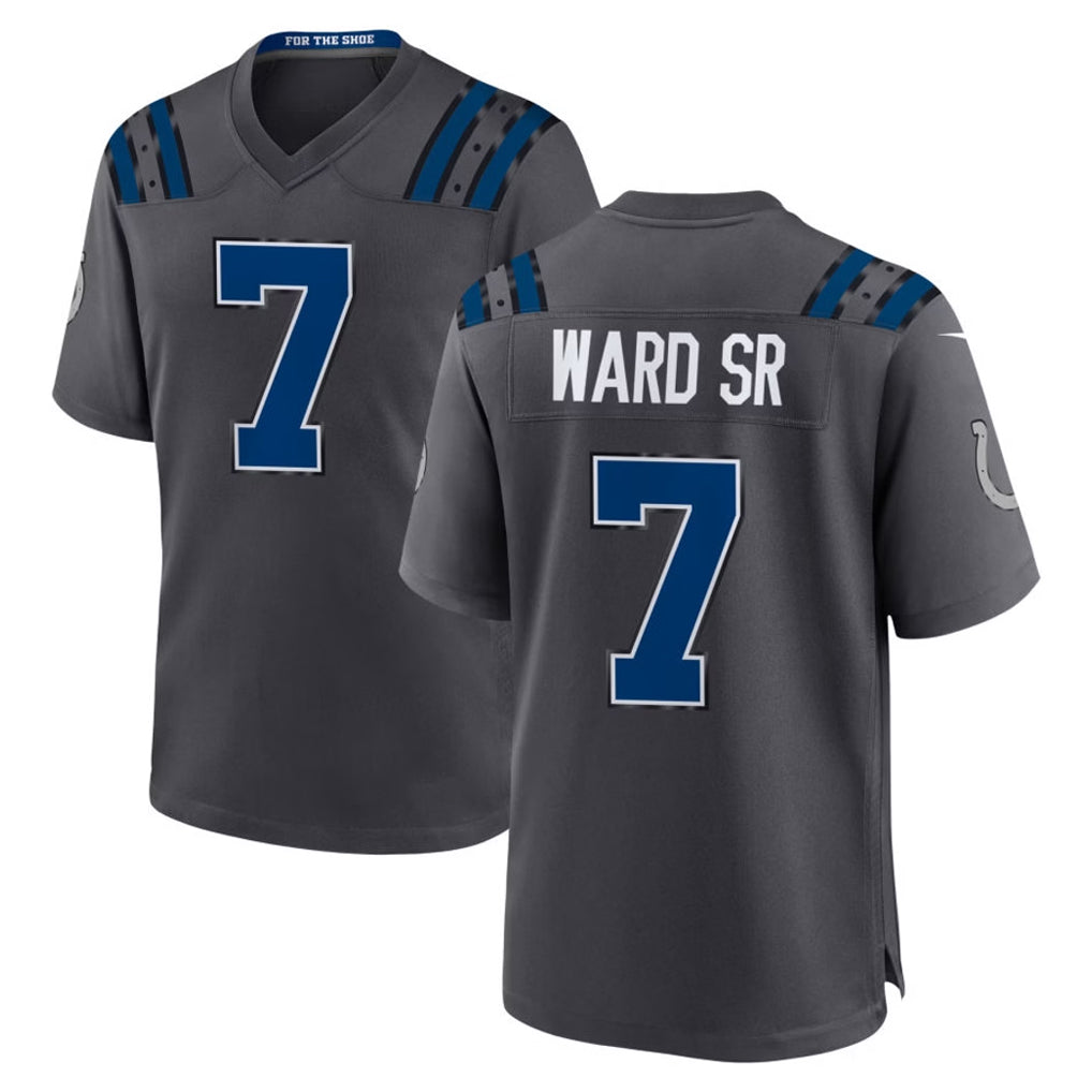 IN.Colts #7 Charvarius Ward Sr.Player Anthracite 2026 Rivalries Collection Home Game Ddoa Stitched Jerseys