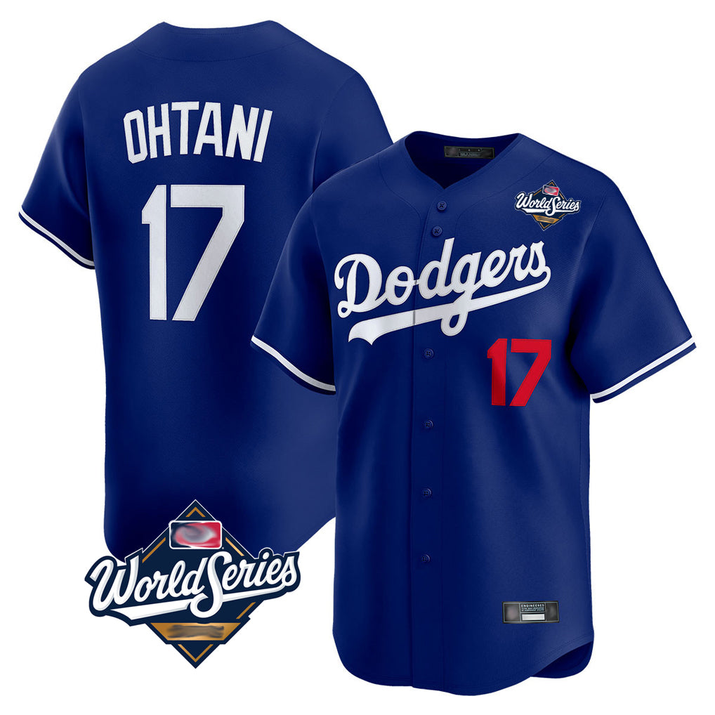 LA.Dodgers #17 Shohei Ohtani Player Royal World Series Limited Home Ddoa Stitched Jerseys