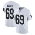 LV.Raiders #69 Adam Butler Player White Limited Vapor Untouchable Home Game Ddoa Stitched Jerseys