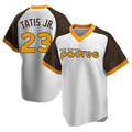 S.Diego Padres #23 Fernando Tatis Jr Player White Home Cooperstown Collection Replica Game Ddoa Stitched Jerseys