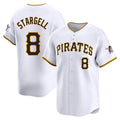 P.Pirates #8 Willie Stargell Player White Home Limited Ddoa Stitched Jerseys