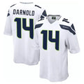 S.Seahawks #14 Sam Darnold Player White Home Game Ddoa Stitched Jerseys