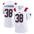 NE.Patriots #38 Rhamondre Stevenson Player White Home Game Ddoa Stitched Jerseys