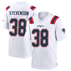NE.Patriots #38 Rhamondre Stevenson Player White Home Game Ddoa Stitched Jerseys