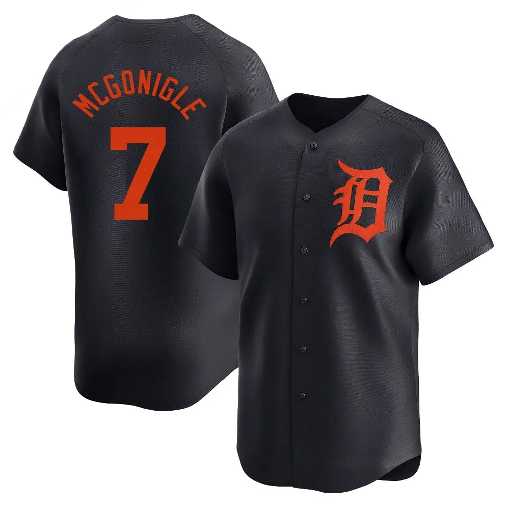 D.Tigers #7 Kevin McGonigle Player Navy Home Limited Ddoa Stitched Jerseys