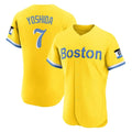 B.Red Sox #7 Masataka Yoshida Player Yellow Limited Elite Home Game Ddoa Stitched Jerseys