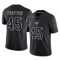 TB.Buccaneers #45 Josiah Trotte Player Black Reflective Limited Home Game Ddoa Stitched Jerseys