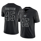 TB.Buccaneers #45 Josiah Trotte Player Black Reflective Limited Home Game Ddoa Stitched Jerseys