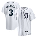 D.Tigers #3 Alan Trammell Player White Home Game Ddoa Stitched Jerseys