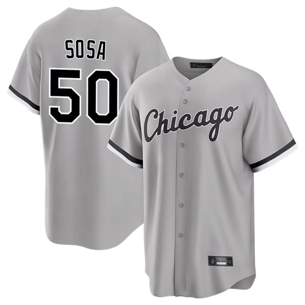 C.White Sox #50 Lenyn Sosa Player Gray Home Game Ddoa Stitched Jerseys
