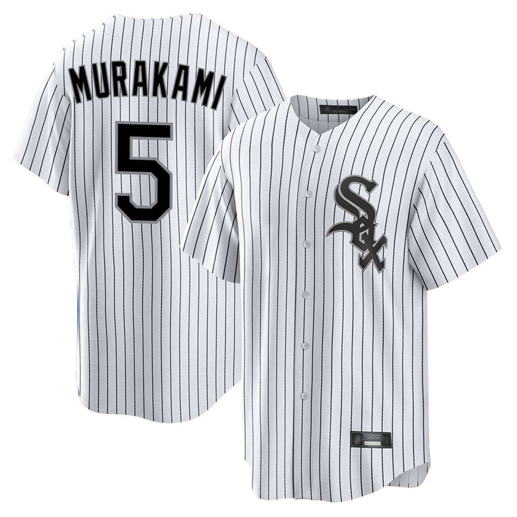 C.White Sox #5 Munetaka Murakami Player White Stripe Home Game Ddoa Stitched Jerseys