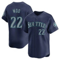 S.Mariners #22 Bryan Woo Player Navy Home Limited Ddoa Stitched Jerseys