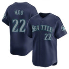 S.Mariners #22 Bryan Woo Player Navy Home Limited Ddoa Stitched Jerseys