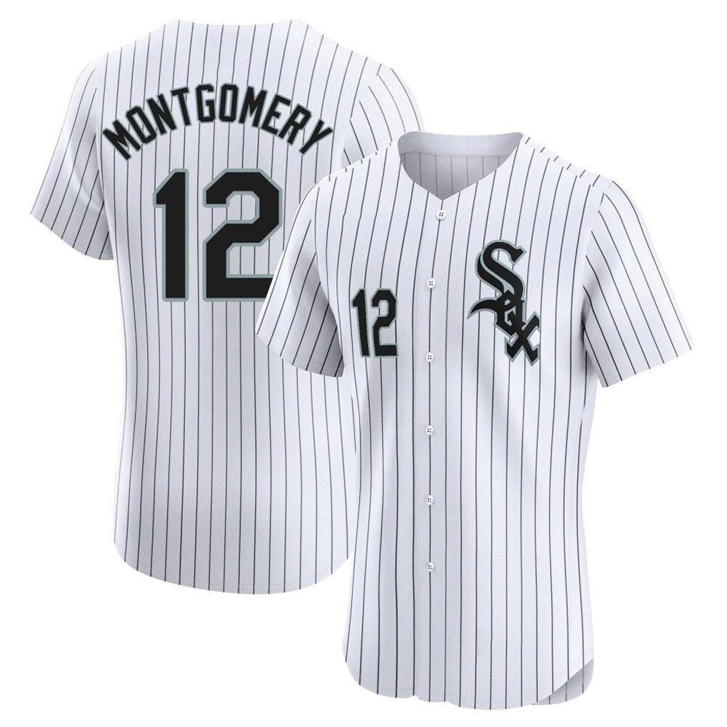 C.White Sox #12 Colson Montgomery Player White Stripe Limited Elite Home Ddoa Stitched Jerseys