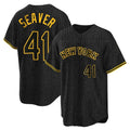 NY.Mets #41 Tom Seaver Player Black Snake Skin City Home Game Ddoa Stitched Jerseys