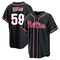 P.Phillies #59 Jhoan Duran Player Black Fashion Out Home Game Ddoa Stitched Jerseys