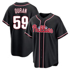 P.Phillies #59 Jhoan Duran Player Black Fashion Out Home Game Ddoa Stitched Jerseys