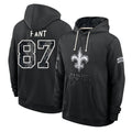 NO.Saints #87 Noah Fant Player 2026 Black Logo Pullover Hoodies Limited Game Ddoa Stitched Jerseys
