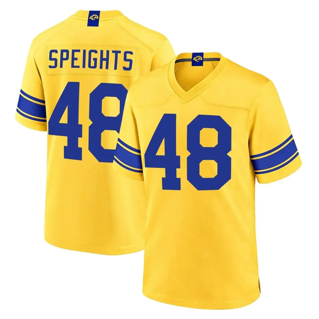 LA.Rams #48 Omar Speights Player Gold Classic Sol Home Game Ddoa Stitched Jerseys