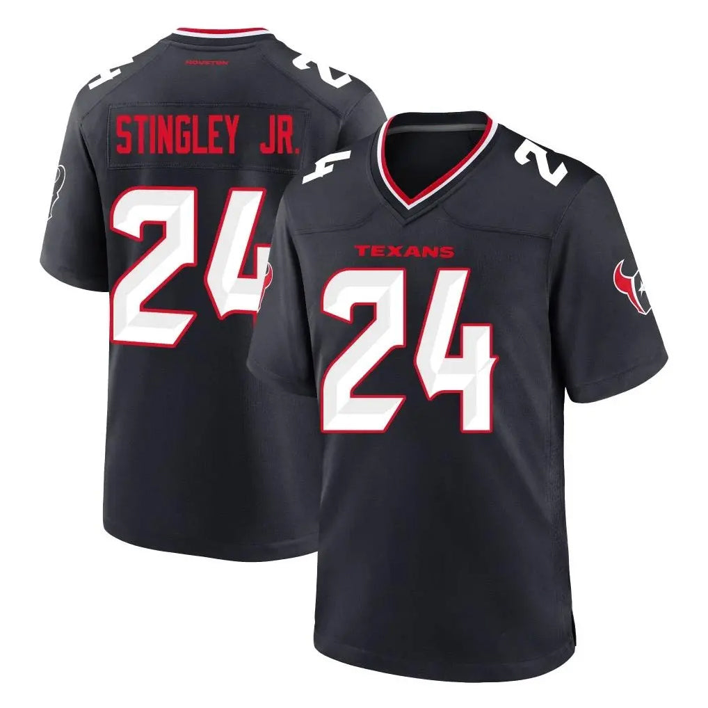 H.Texans #24 Derek Stingley Jr. Player Navy Team Home Game Ddoa Stitched Jerseys