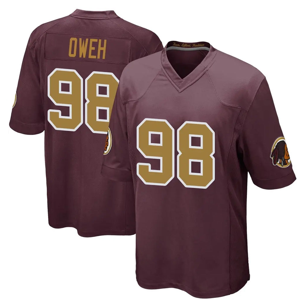 W.Commanders #98 Odafe Oweh Player Burgundy Alternate Home Game Ddoa Stitched Jerseys