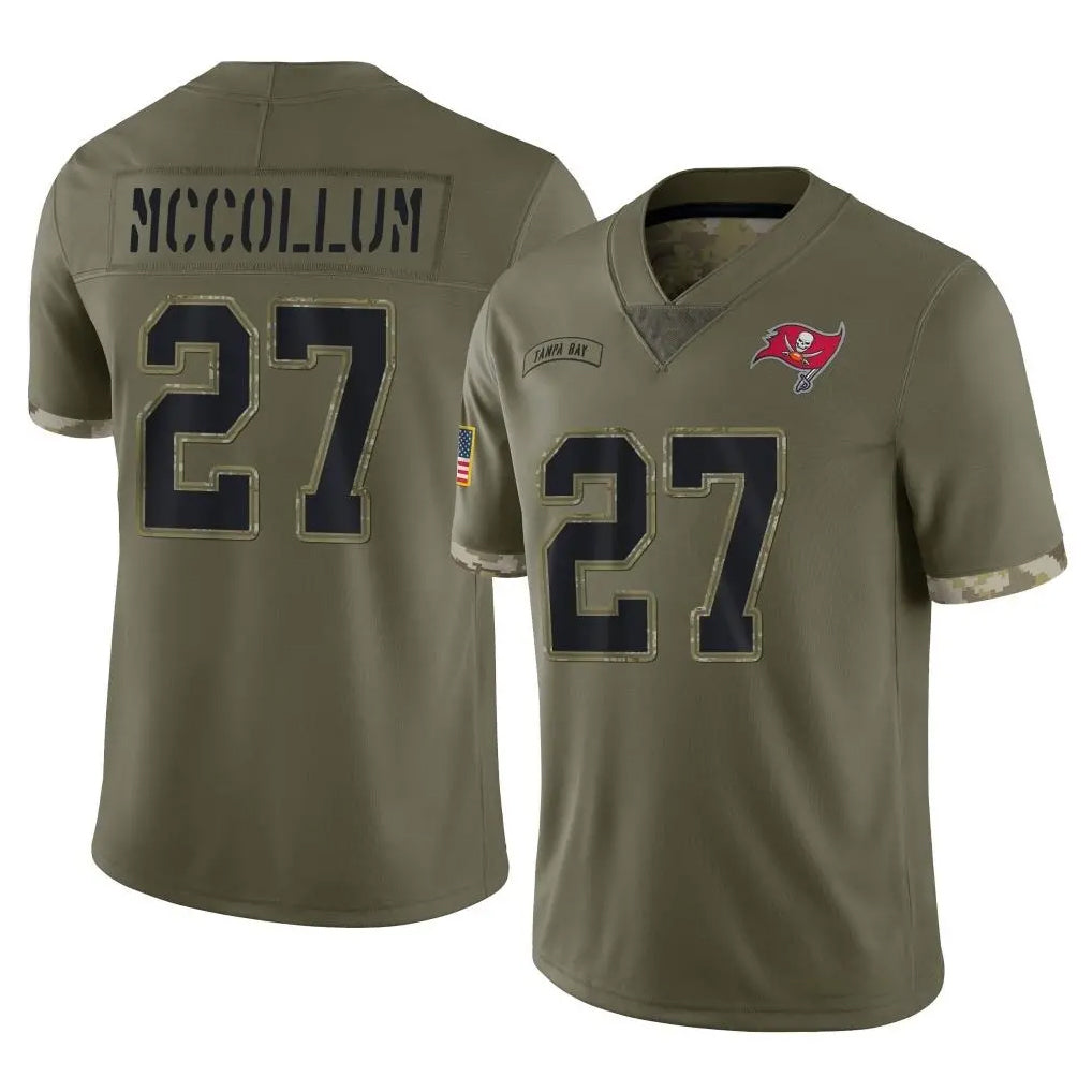 TB.Buccaneers #27 Zyon McCollum Player Olive Limited Salute To Service Home Game Ddoa Stitched Jerseys