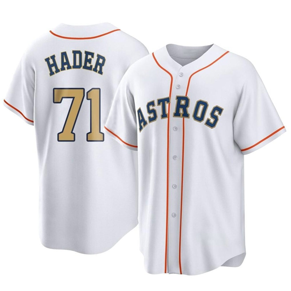 H.Astros #71 Josh Hader Player Gold Collection Game Home Ddoa Stitched Jerseys