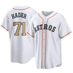 H.Astros #71 Josh Hader Player Gold Collection Game Home Ddoa Stitched Jerseys
