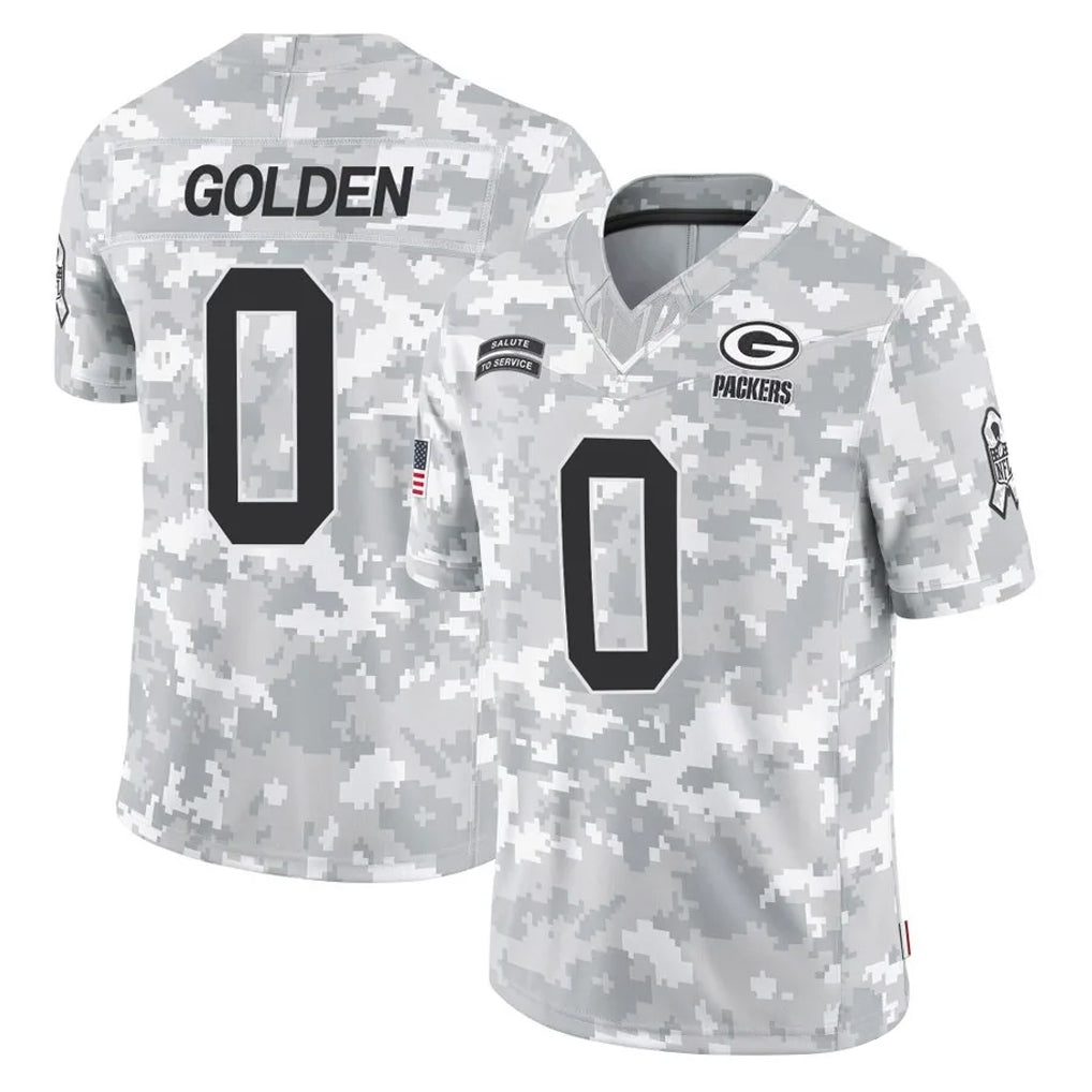 GB.Packers #0 Matthew Golden Player Arctic Camo Salute To Service Limited Ddoa Stitched Jerseys
