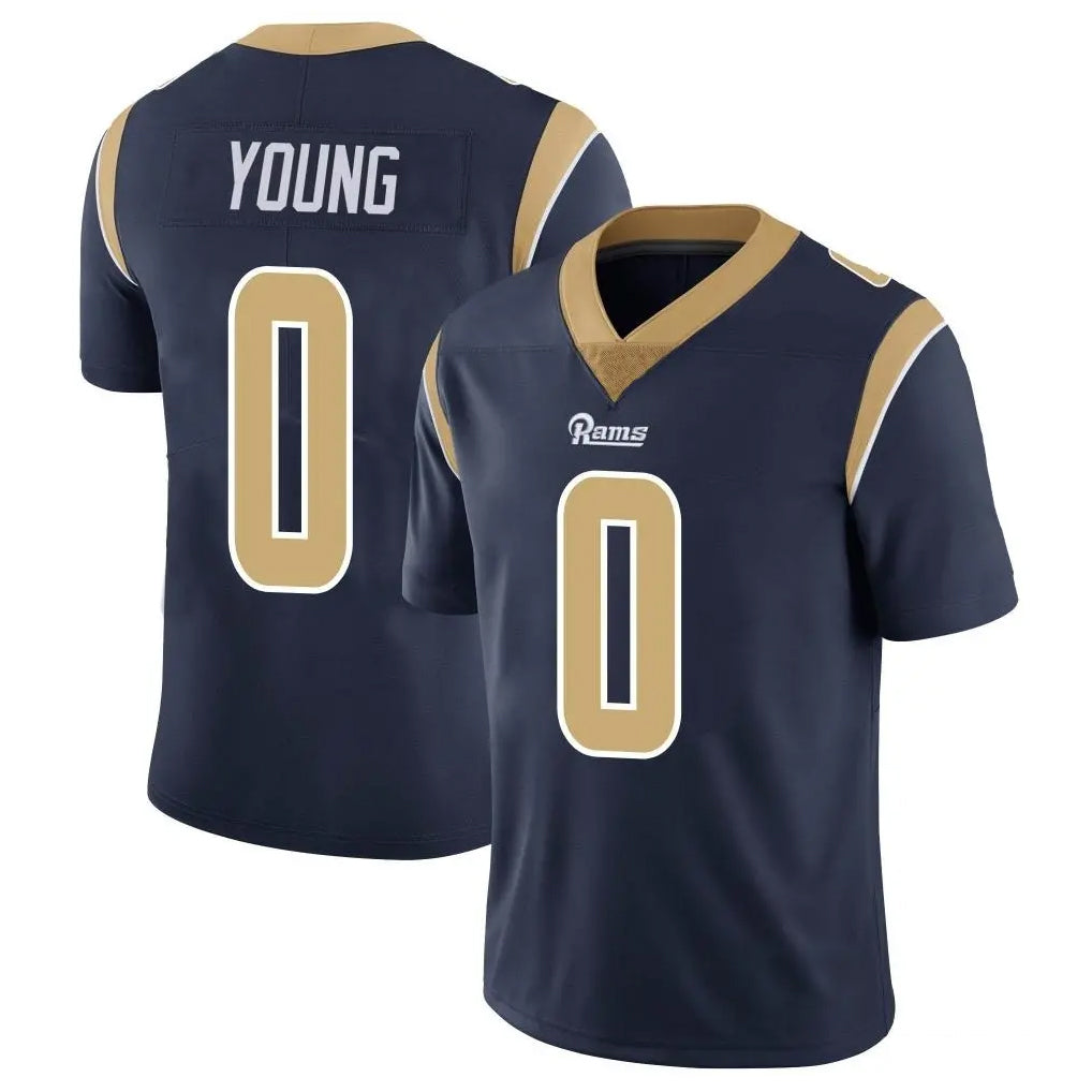 LA.Rams #0 Byron Young Player Navy Limited Vapor Untouchable Home Game Ddoa Stitched Jerseys