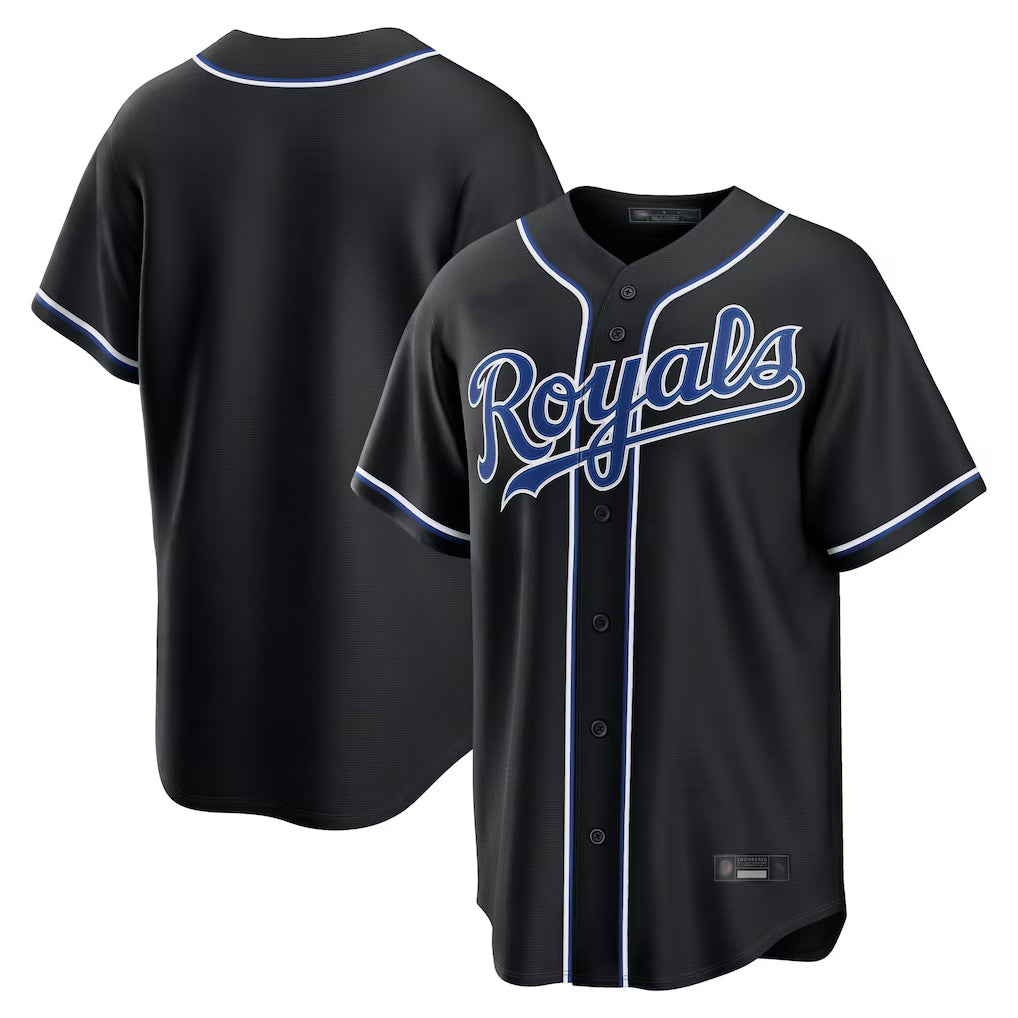 KC.Royals ## Royals Blank Player Black Carbon Fashion Home Game Ddoa Stitched Jerseys