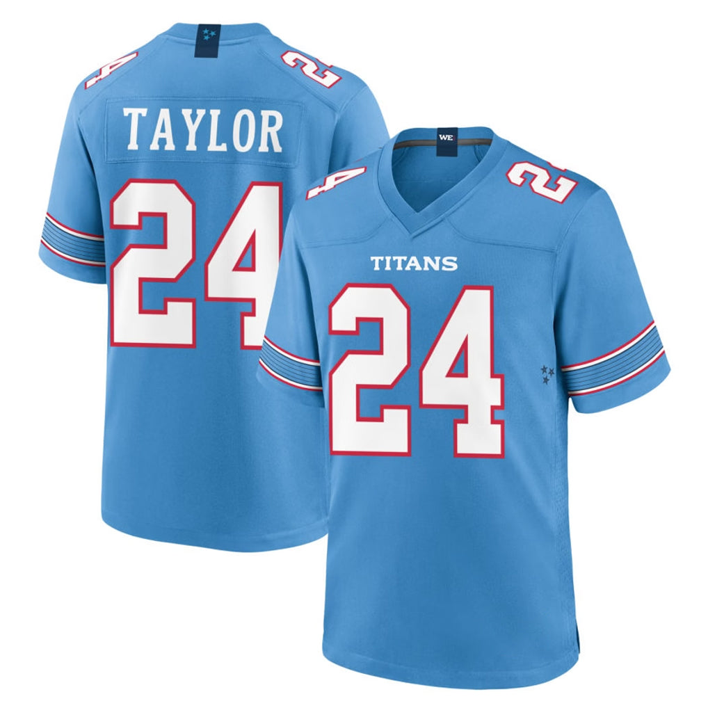 T.Titans #24 Alontae Taylor Player Light Blue 2026 Game Home Ddoa Stitched Jerseys