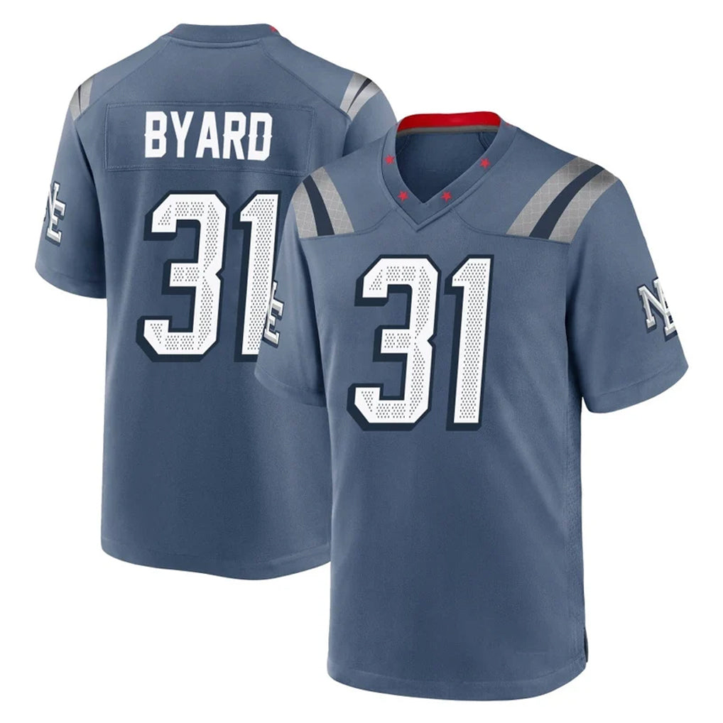 NE.Patriots #31 Kevin Byard Player Blue Rivalries Collection Home Game Ddoa Stitched Jerseys