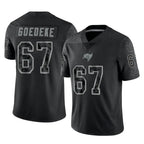 TB.Buccaneers #67 Luke Goedeke Player Black Reflective Limited Home Game Ddoa Stitched Jerseys