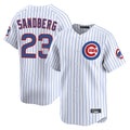 C.Cubs #23 Ryne Sandberg Player White Limited Home Game Ddoa Stitched Jerseys