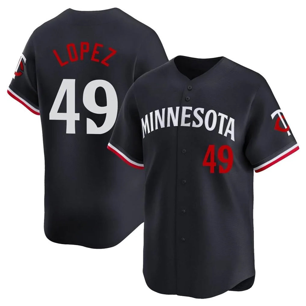M.Twins #49 Pablo Lopez Player Navy Home Limited Ddoa Stitched Jerseys
