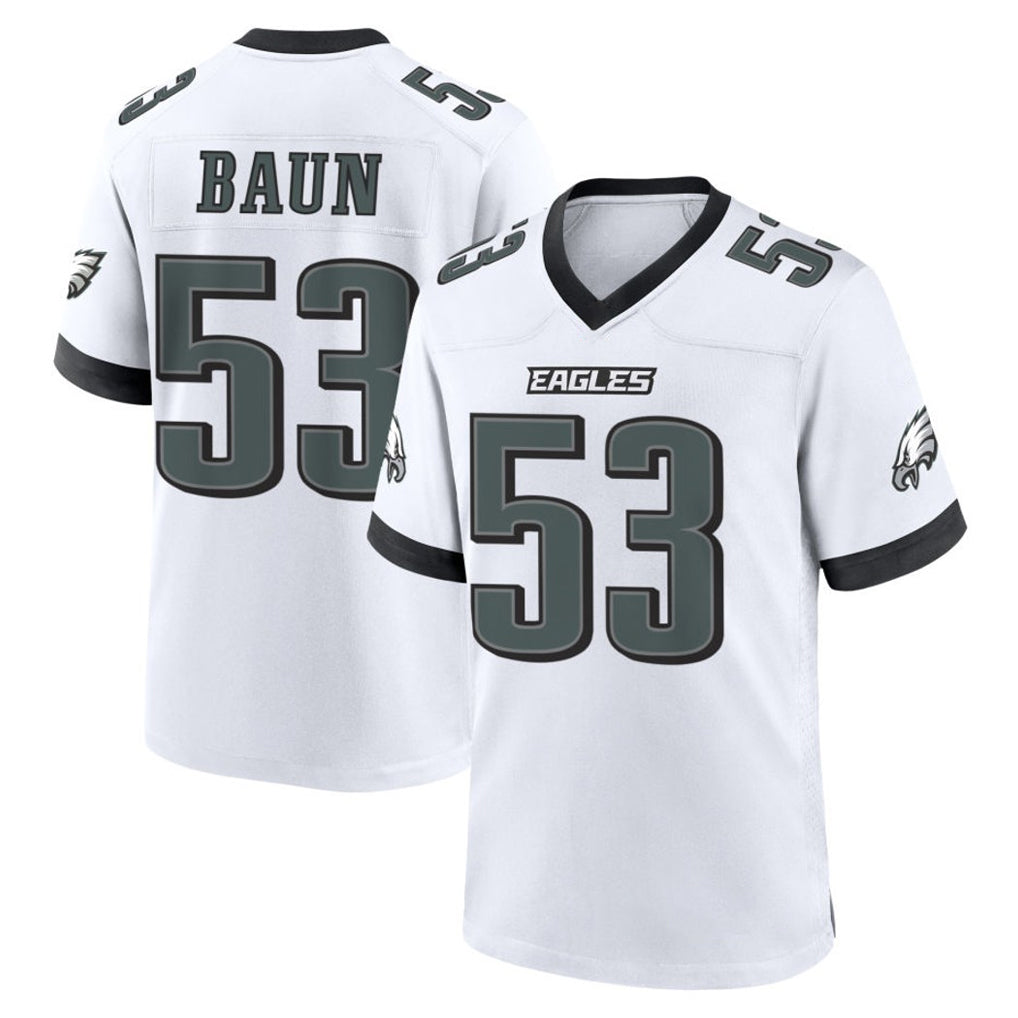 P.Eagles #53 Zack Baun Player White Game Home Ddoa Stitched Jerseys