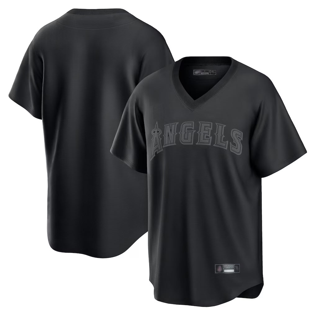 LA.Angels ## Angels Blank Player Black Pitch Fashion T-shirt Ddoa Stitched Jerseys