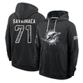 M.Dolphins #72 Jonah Savaiinaea Player 2026 Black Logo Pullover Hoodies Limited Game Ddoa Stitched Jerseys