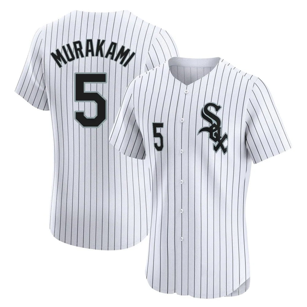 C.White Sox #5 Munetaka Murakami Player White Stripe Limited Elite Home Ddoa Stitched Jerseys