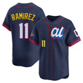 C.Guardians #11 Jose Ramirez Player Navy American League All-Star Edition Limited Home Ddoa Stitched Jerseys