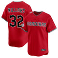 C.Guardians #32 Gavin Williams Player Red Limited Home Ddoa Stitched Jerseys